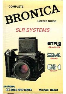 Bronica GS 1 manual